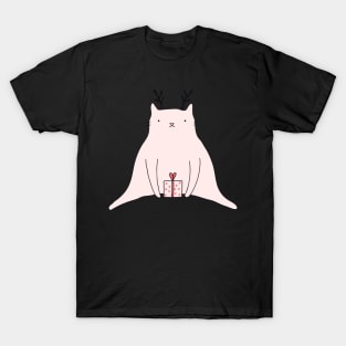 Christmas cat staring T-Shirt